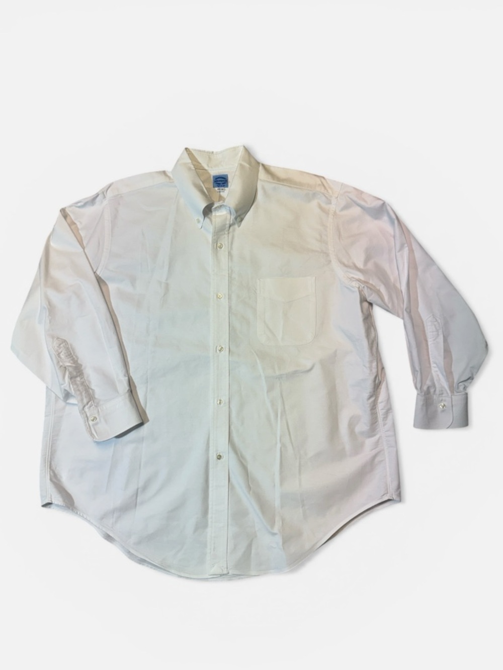 Mercer & Sons 17.5 32 solid white classic fit oxford dress shirt EUC